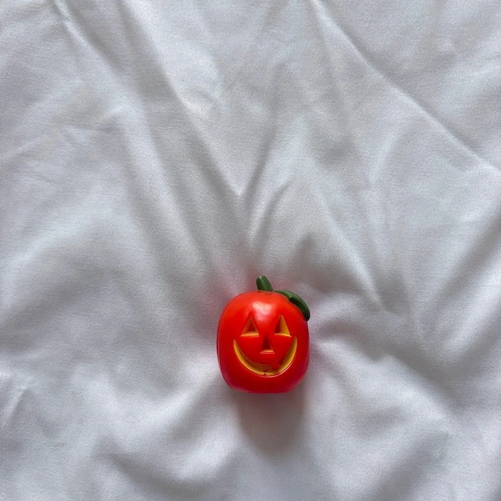 Vintage 1970s Hallmark Halloween Merry Miniature Jack O Lantern Pumpkin Figurine
